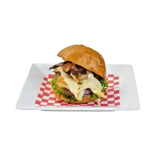 Chicken Burger con Papas a la Francesa