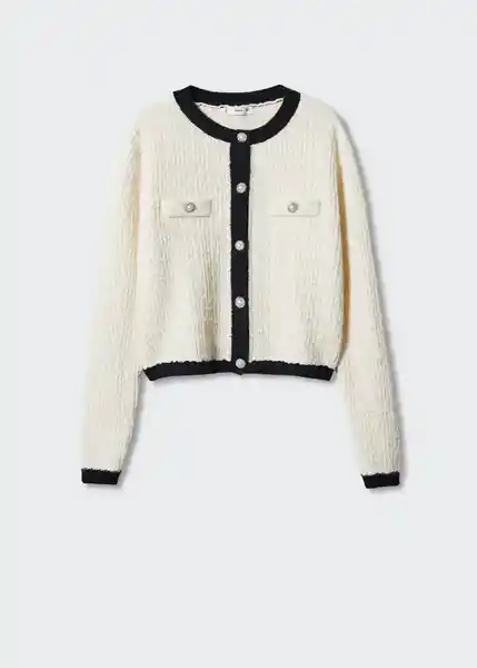 Saco Cardigan Falco Off White Talla 26 Mujer Mango