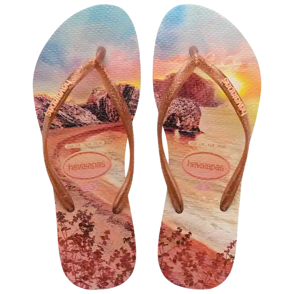 Sandalias Slim Paisage Color Gris Claro T. 42 4132614 Havaianas