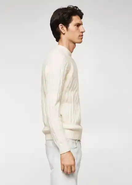 Saco Jersey Borges Off White Talla M Hombre Mango