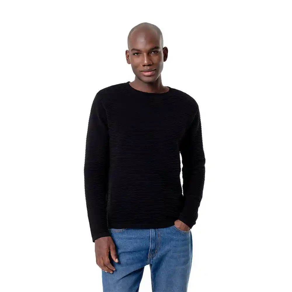 Buzo Cuello Redondo Fit Regular Tejido Algodón Masculino Aecar Gef Talla Xl