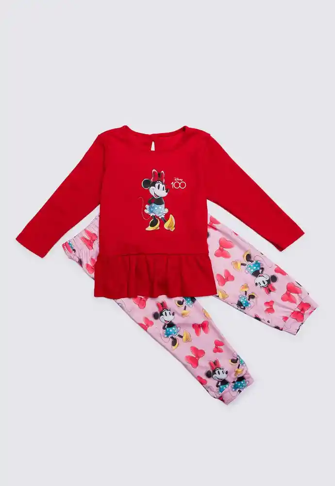 Pijama Dos Piezas 9/12meses-rojo