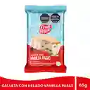 Galleta Con Helado Vainilla y Pasas
