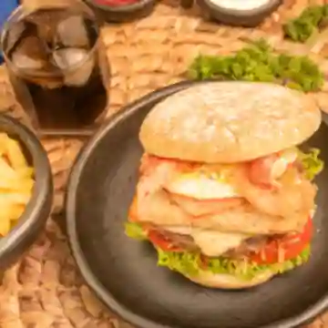 Hamburguesa Mixta en Combo