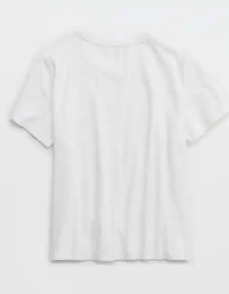 Camiseta Aerie Mujer Blanco T X-SMALL American Eagle