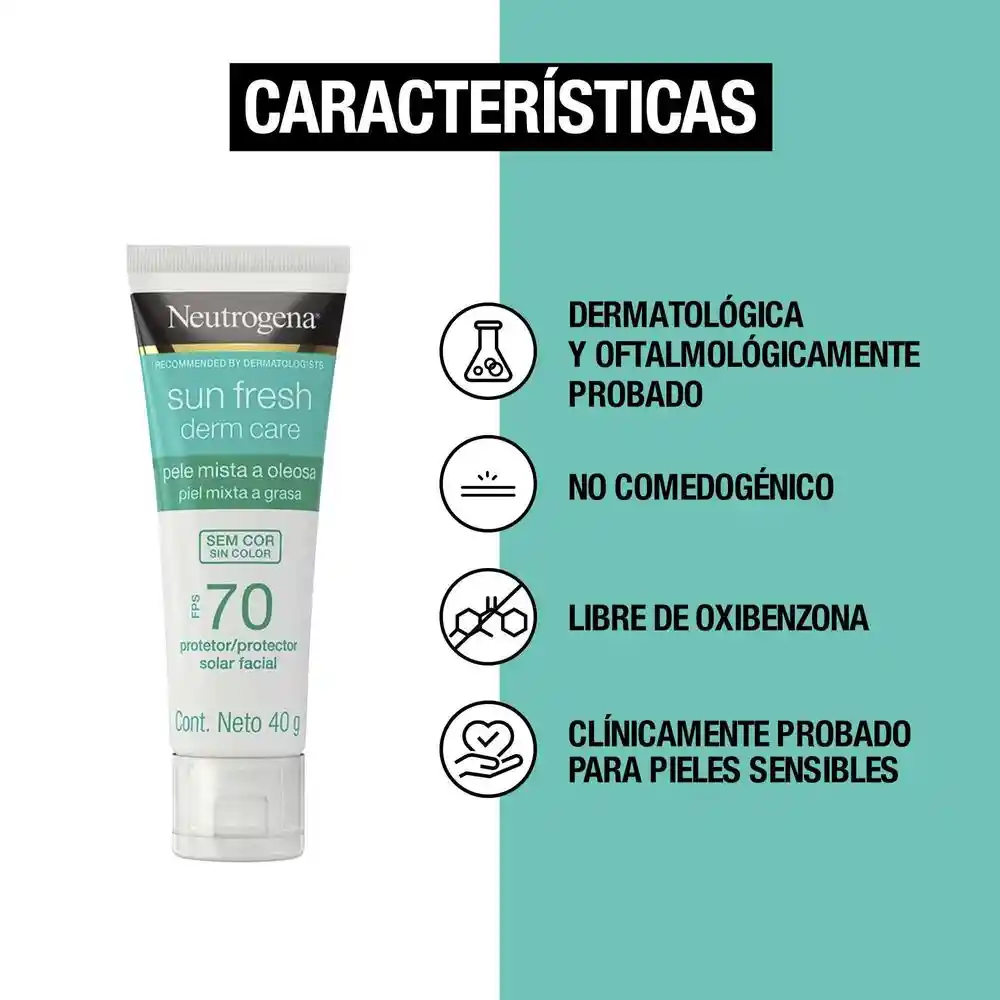 Neutrogena Protector Solar Facial Sun Fresh Sin Color Fps 70