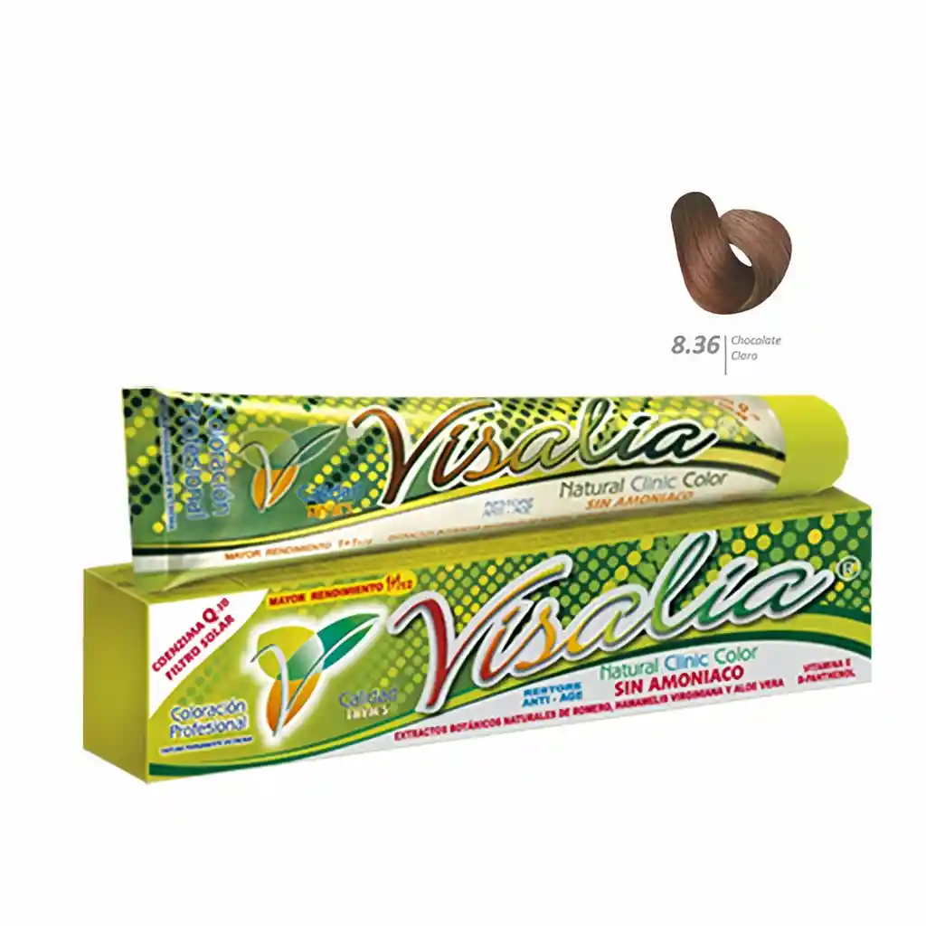 Visalia Tinte Sin Amoniaco Chocolate Claro No. 8.36 60 g