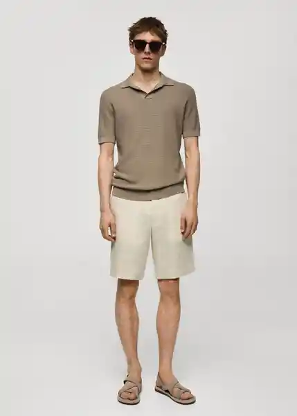 Bermuda Carp Crudo Talla 38 Hombre Mango