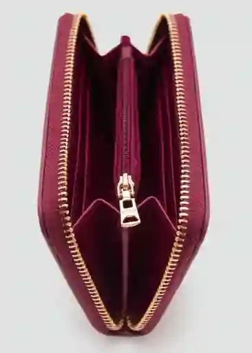 Billetera M Martes Burdeos Talla 99 Mujer Mango