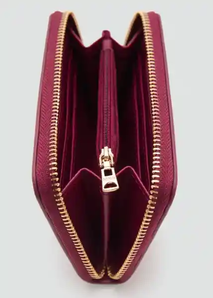 Billetera M Martes Burdeos Talla 99 Mujer Mango