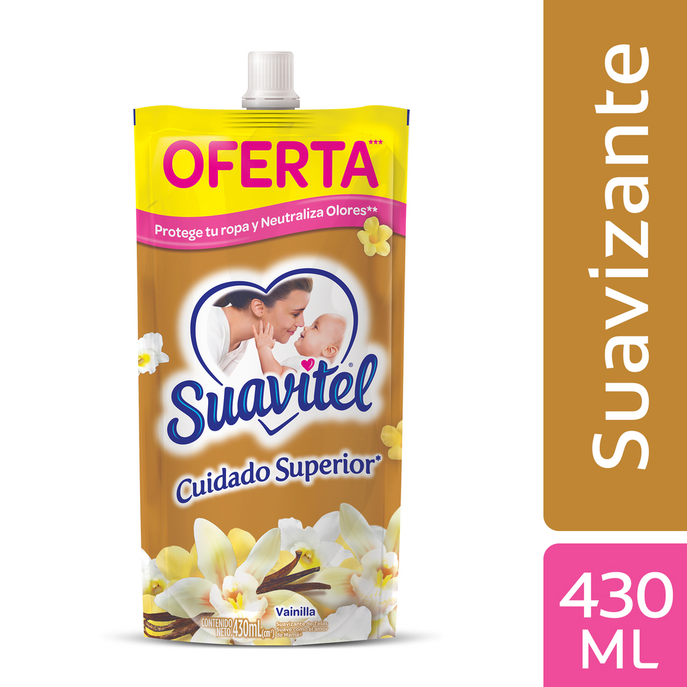 Suavitel Suavizante Cuidado Superior Vainilla 430 mL