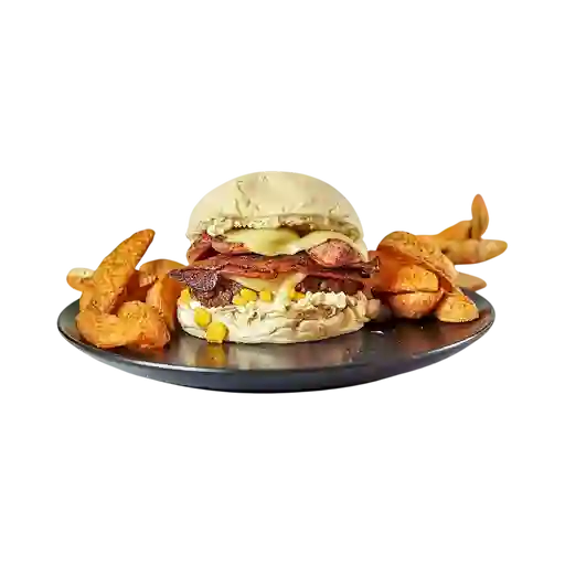 Hamburguesa Rústica+papas