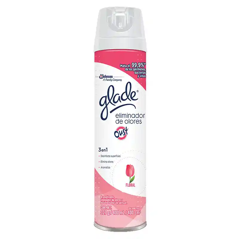 Glade Eliminador de Olores Oust 3 en 1 Floral