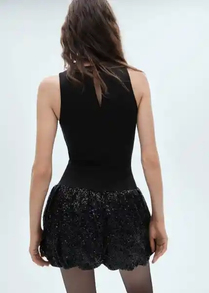 Vestido Xnuba Negro Talla L Mujer Mango