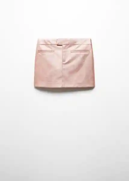 Falda Lotus Rosa Talla 38 Mujer Mango