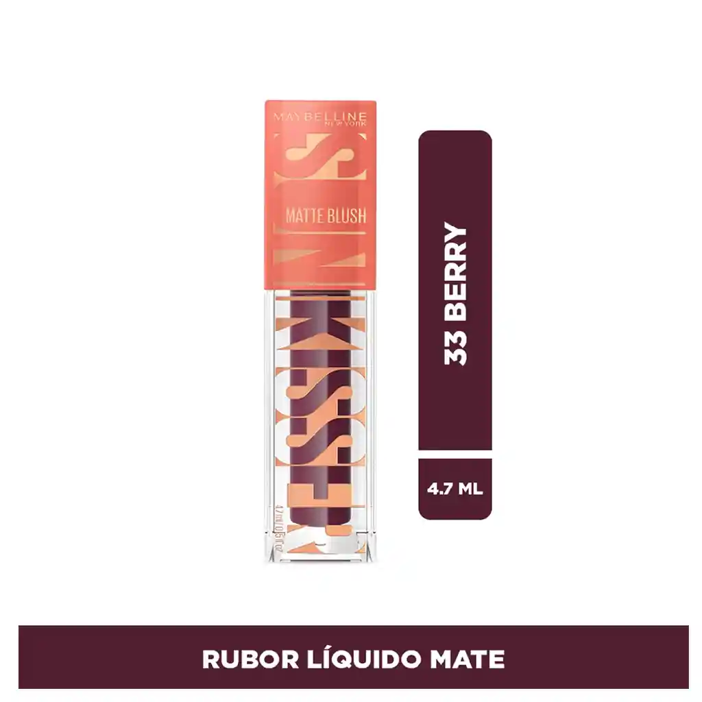 Rubor Liquido Maybelline Sunkisser Matte No. 33 Berry Brunch