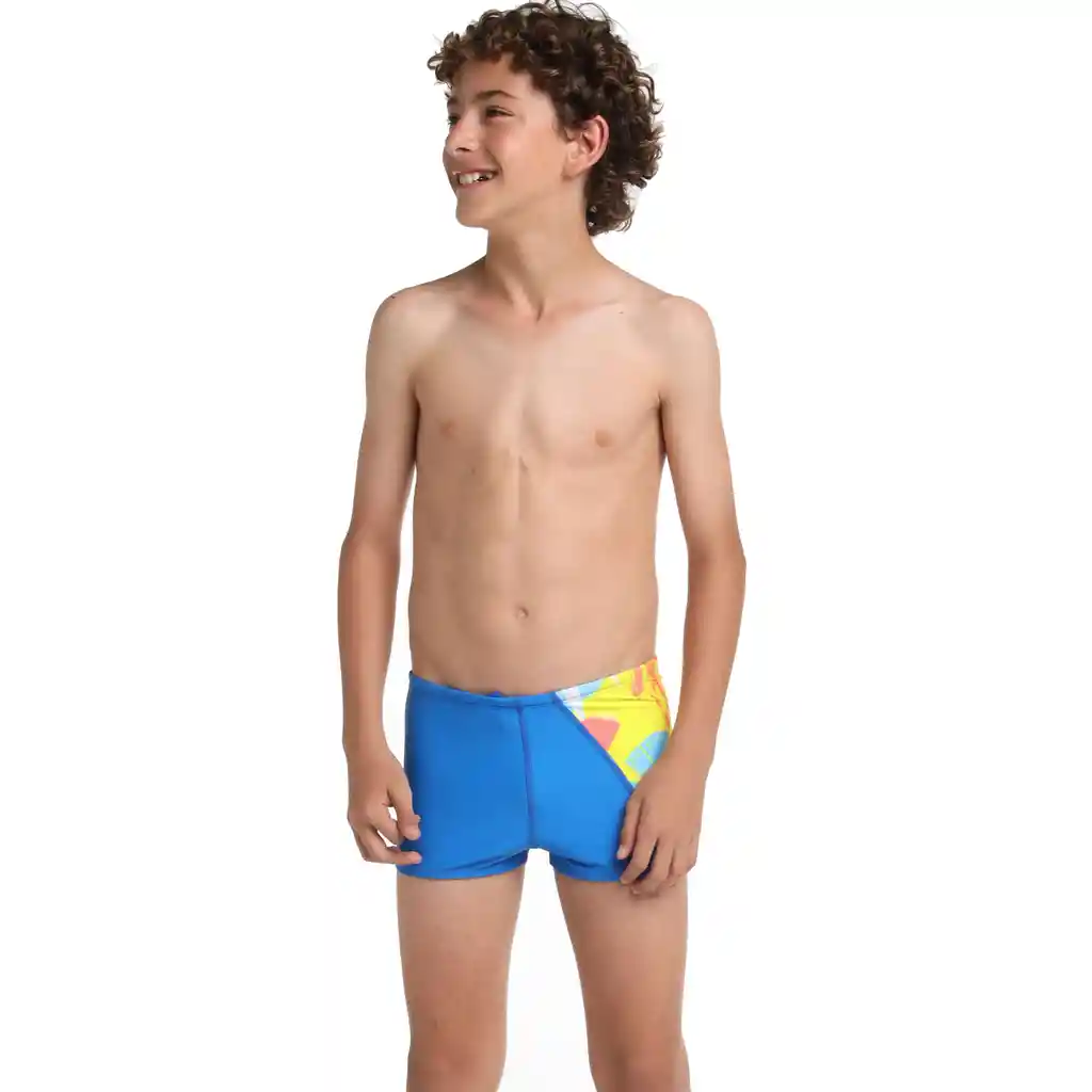 Pantaloneta de Baño Aquashort Punch Palm Junior Masculino Azul-08