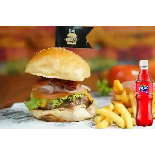 Combo Hamburguesa Sencilla + Premio 400 ml