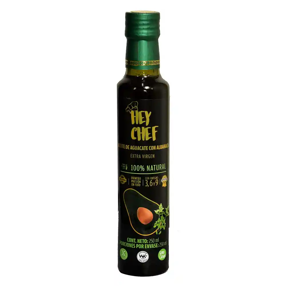 Aceite Aguacate Con Albahaca Hey Chef Avocado Oil