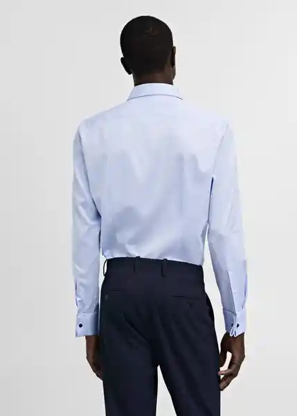 Camisa Masnou Celeste Talla S Hombre Mango