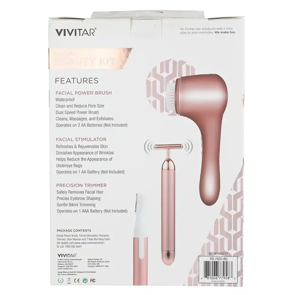 Vivitar Kit Cuidado Facial Rose Gold