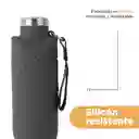 Botella Plástico de Silicona Portátil de Silver Grey Gris Miniso