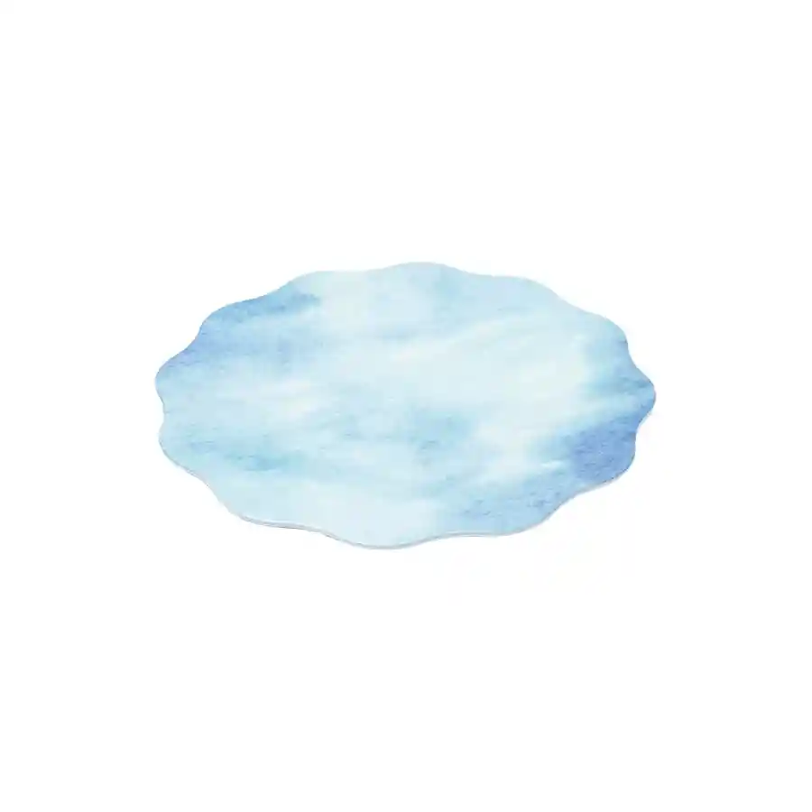 Plato de Cena H&h Melamina Watercolor Azul