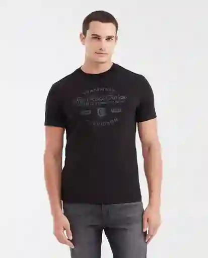 Camiseta Fine Clothing Negro Sombrio Ultraoscuro XXL Chevignon