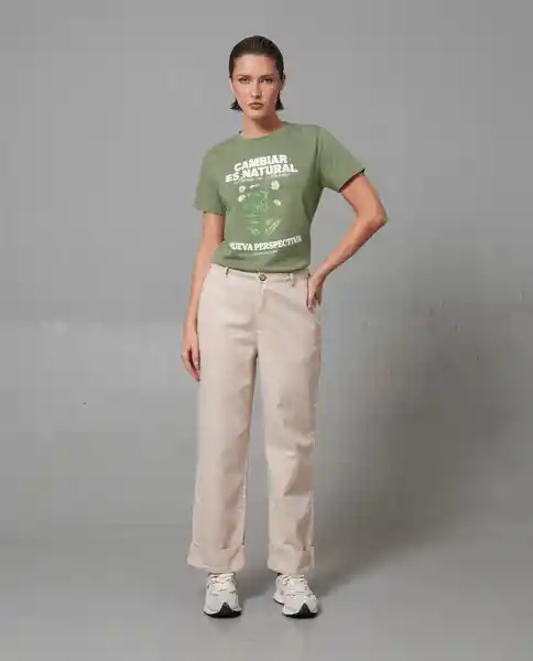 Camiseta Mujer Verde Talla L 209G002_VER176009 Rifle