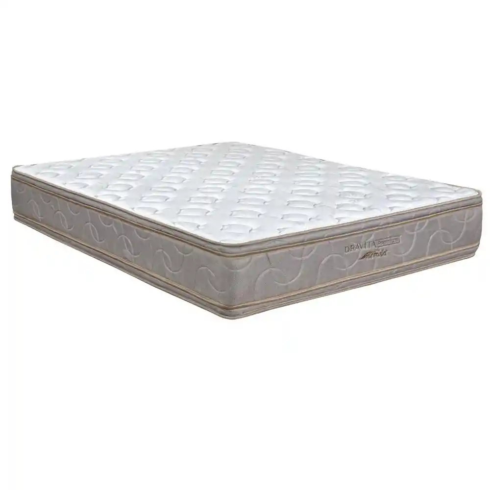 Colchón Fantasia Queen (160 X 190 Cm) Dravita Premium Resortado Semifirme