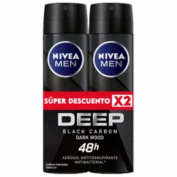 Nivea Men Desodorante Antitranspirante Deep Black Carbón