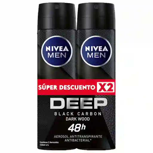 Nivea Men Desodorante Antitranspirante Deep Black Carbón