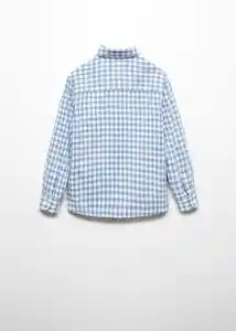 Camisa David Celeste Talla 07 Niños Mango