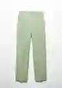 Pantalón Paulica-w Verde Pastel Talla S Mujer Mango