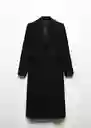 Abrigo Linda Negro Talla L Mujer Mango