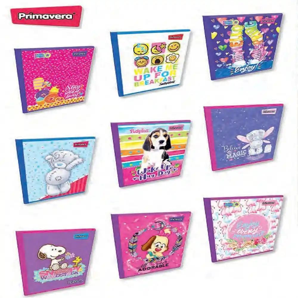 Primavera Cuaderno Cosido 100 Hojas Cuadros Mujer 12