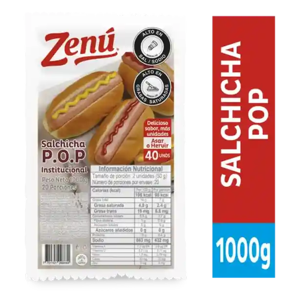 Zenú Salchicha Pop Institucional