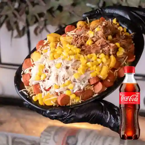 Combo Salchipapa Glotona + Coca Cola Original 400 ml