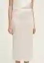 Falda Bonaga Vainilla Talla S Mujer Mango