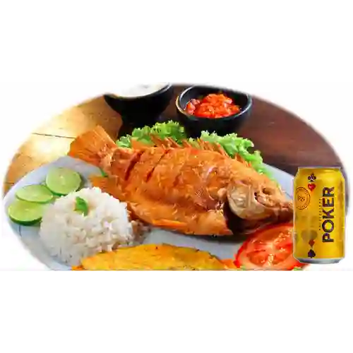 Combo Tilapia Frita + Poker 355 ml