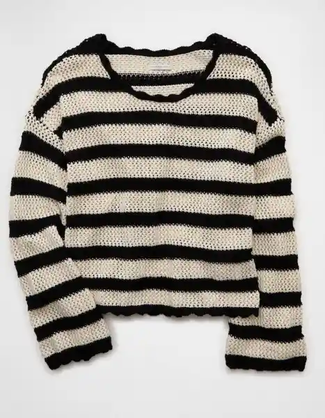 Suéter Tejido Mujer Negro Talla Large 1653032 American Eagle