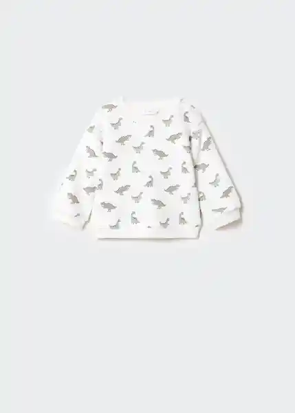 Sudadera Dino Off White Talla 66 Niños Mango