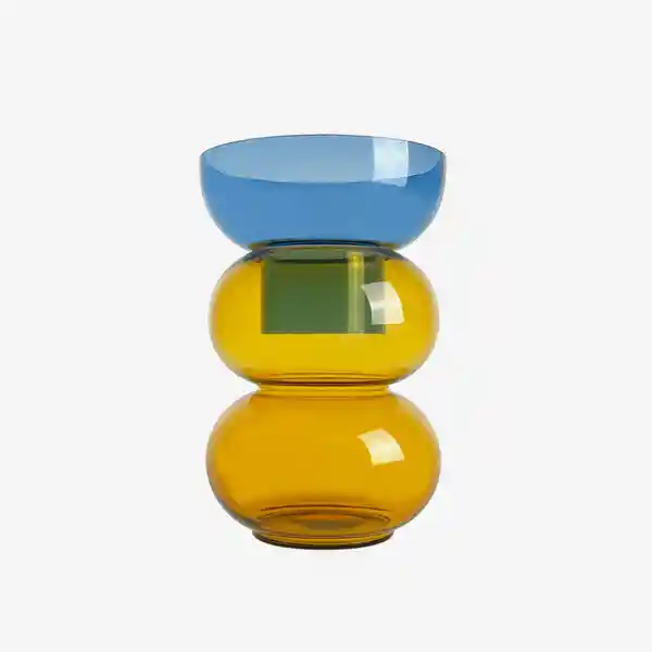 Cloudnola Florero Intercambiable Burbuja Amarillo / Azul M