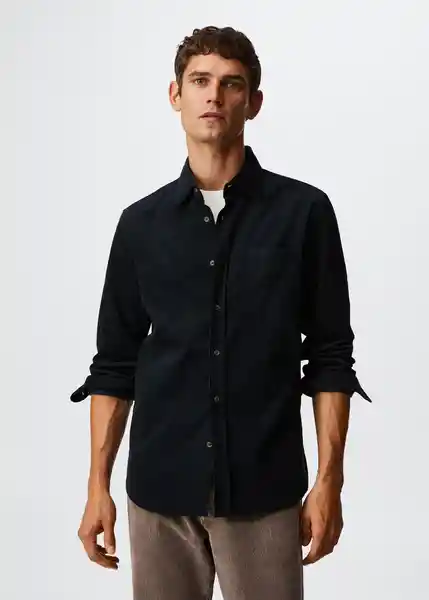 Camisa Tadi Navy Talla S Hombre Mango