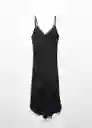 Vestido Lindisim Negro Talla S Mujer Mango