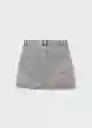 Falda Soho Tejano Gris Talla 13 Niña Mango
