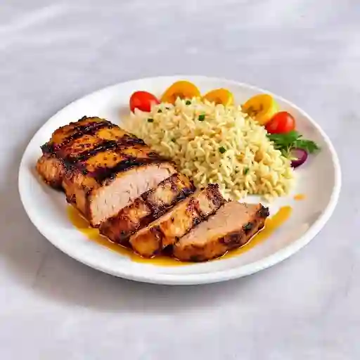 Lunch cerdo al grill