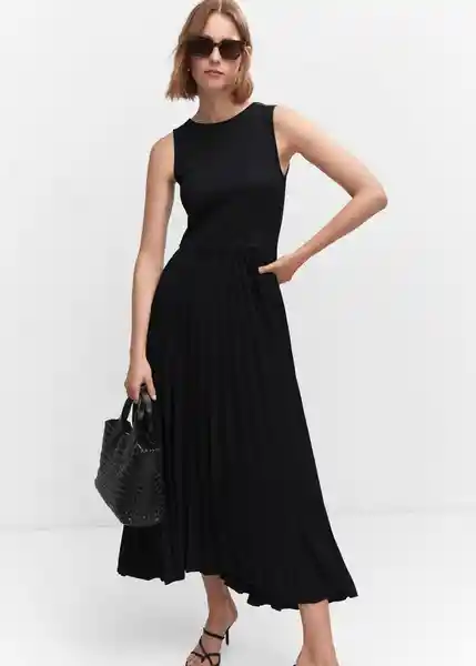 Vestido Caldera-A Negro Talla S Mujer Mango