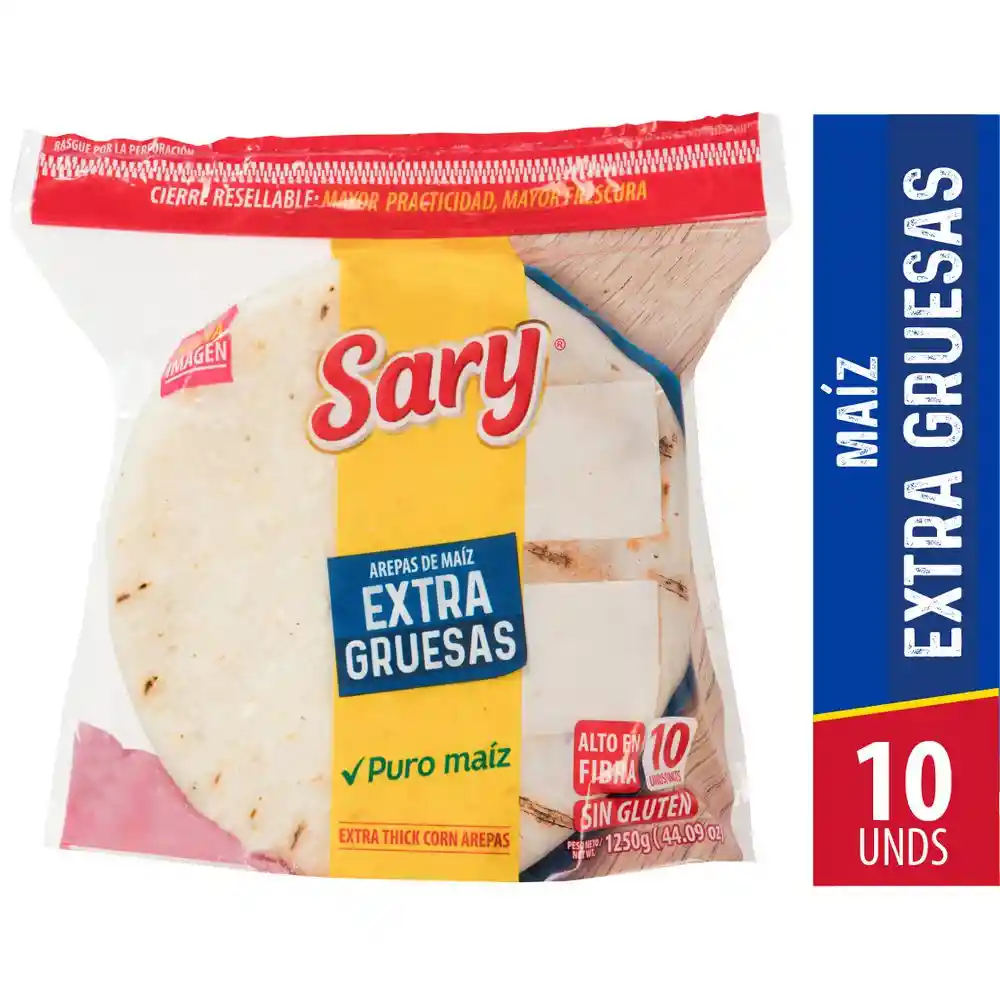 Sary Arepas de Maíz Extra Gruesas