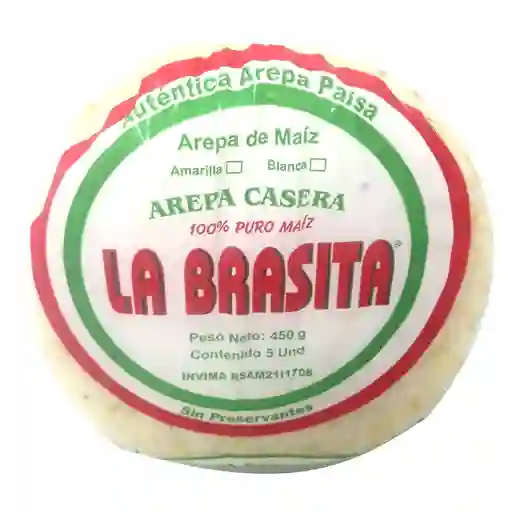 La Brasita Arepablanca Y Amarilla 5 Unds X450 G